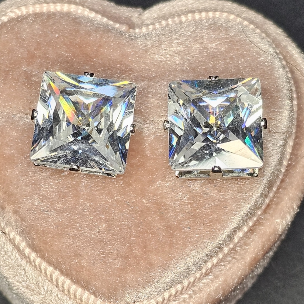 Sparkly Square Earrings